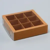 Коробка для 9 конфет, 13.7&times;13.7&times;3.5 см