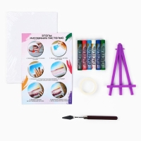 Рисование пастелью с мольбертом «Зимние горы», набор для творчества Рисование пастелью с мольбертом «Зимние горы», набор для творчества