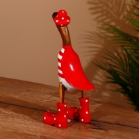 Сувенир "Утка в красном" дерево 27 см