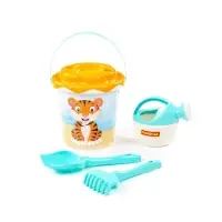 Набор игрушек для песочницы &laquo;Сафари&raquo;, 5 предметов: ведро, ситечко, лопатка, грабельки, лейка малая, МИКС