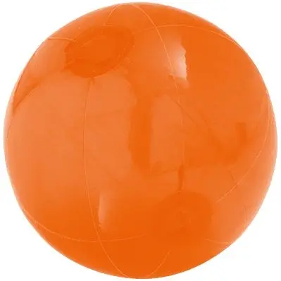 Надувной пляжный мяч Sun and Fun, полупрозрачный оранжевый