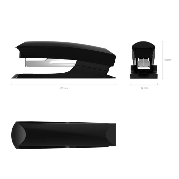 Степлер ErichKrause ECO № 10, до 20 листов, компактный, встроенный антистеплер, чёрный Степлер ErichKrause ECO № 10, до 20 листов, компактный, встроенный антистеплер, чёрный