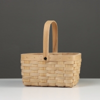 Корзина плетёная, 20×16×10 см, ручка h=11 см, ива, натуральный цвет Корзина плетёная, 20×16×10 см, ручка h=11 см, ива, натуральный цвет