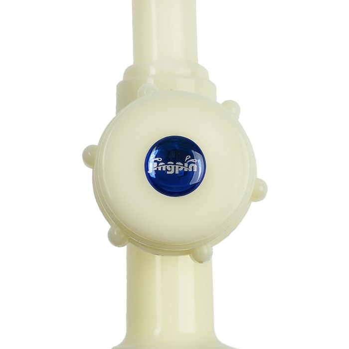 Кран на одну воду ZEIN Z2018, круглая ручка,пластик, высокий R-образный излив, цвет "рис"