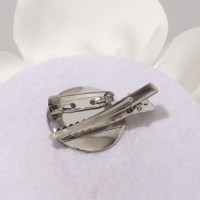 Брошь текстильная &laquo;Цветок&raquo; камелия, цвет белый