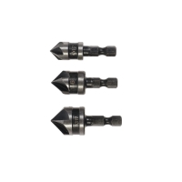 Набор зенкеров ТУНДРА, 12, 16, 19 мм, по дереву, пластику, цветным металлам, 3 шт.