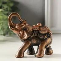 Статуэтка "Слон несет богатство" 8х8х4 см, бронза винтаж