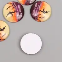 Кабошон стекло для творчества "Круг. Ты даришь мне улыбку" 3х3 см