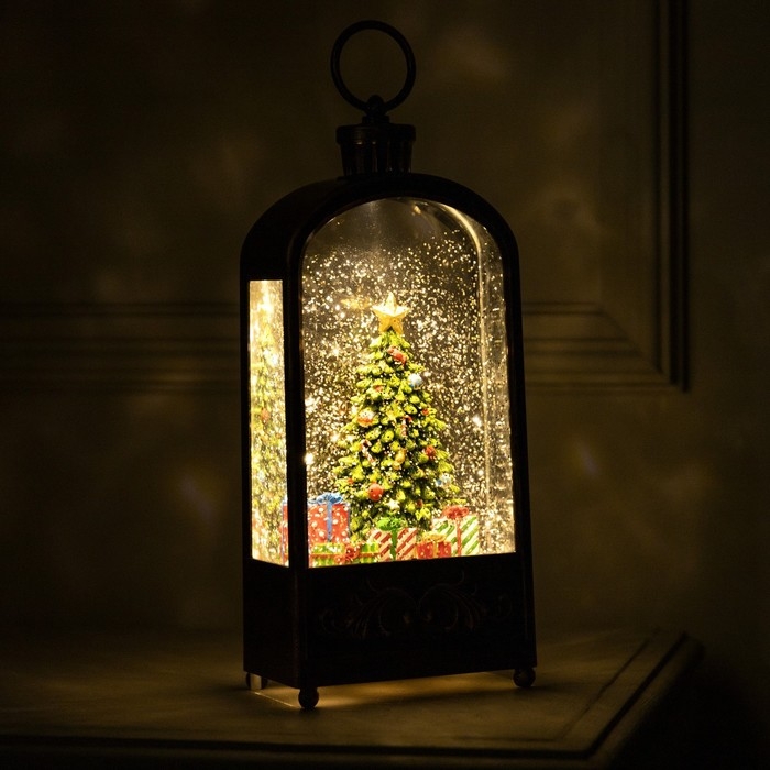 Светодиодная фигура «Фонарь с ёлкой» 13 × 30 × 7 см, пластик, батарейки ААх3 (не в комплекте), USB, свечение тёплое белое Светодиодная фигура «Фонарь с ёлкой» 13 × 30 × 7 см, пластик, батарейки ААх3 (не в комплекте), USB, свечение тёплое белое