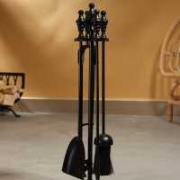 Каминный набор "Тепло" сталь, 4 предмета, 12х12х54 см Каминный набор "Тепло" сталь, 4 предмета, 12х12х54 см