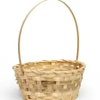 Набор корзин 3 шт 22х18x10 24х19x10 27х21x10 см ручка h=24/26/28 см натур