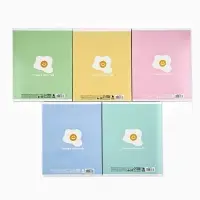 Тетрадь в клетку, 48 л., А5, на скрепке, блок №2 &laquo;Яичница&raquo; МИКС