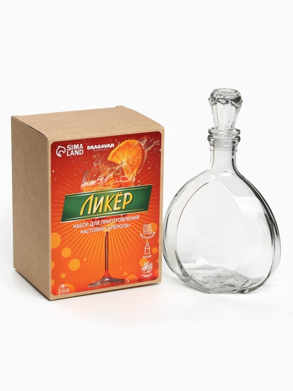 Набор для приготовления настойки «Ликёр: апероль», набор специй, штоф Набор для приготовления настойки «Ликёр: апероль», набор специй, штоф