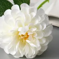 Цветы искусственные "Хризантема Амадея" d-9 см 46 см, белый