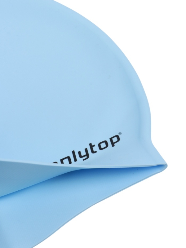 Шапочка для плавания силиконовая 49 гр, цвет голубой