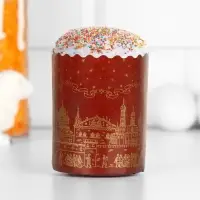 Форма бумажная для кулича &laquo;Храм золотой&raquo;, 70&times;85 мм