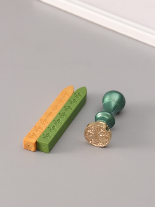 Сургучный набор "Дерево" печать, ручка, сургуч 12,5х10х3,6 см