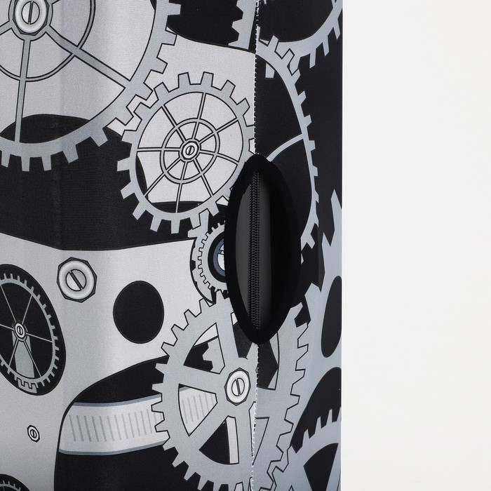 Чехол на чемодан L, цвет чёрный/серый