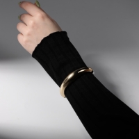 Браслет металл &laquo;Тренд&raquo; объёмный, цвет серебрено-золотой