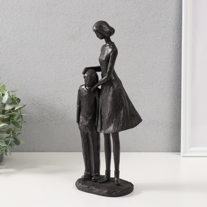 Сувенир полистоун Сувенир полистоун "Мама и сын" чёрный 31х13х8 см