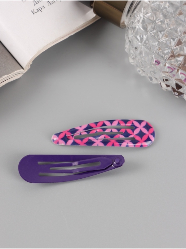 Невидимка для волос Невидимка для волос "Флора" (набор 8 шт) геометрия, 5 см, микс