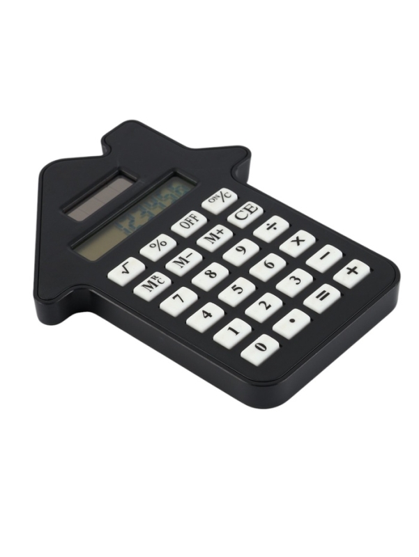 Калькулятор настольный "Домик", 08-разрядный, черный
