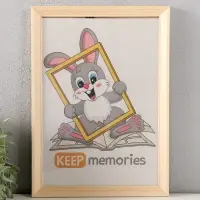 Фоторамка дерево 21х30 см, белое дерево №2 (пластиковый экран)