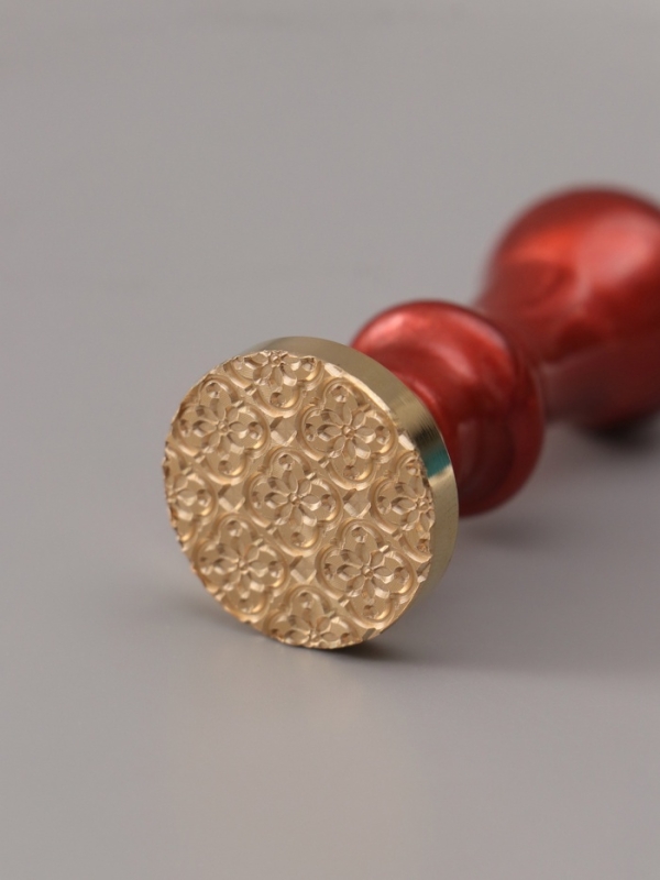 Печать для сургуча с пластиковой ручкой Печать для сургуча с пластиковой ручкой "Цветочная плитка" 6,3х2,5х2,5 см