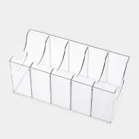 Органайзер для ремней 5 мест, 24*13*13 см, пластик, цвет прозрачный