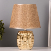 Лампа настольная "Рябь" 40Вт Е14 золото 19х19х27см
