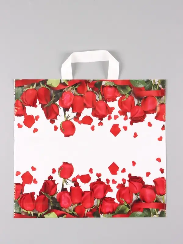 Пакет "Гран При", полиэтиленовый с петлевой ручкой, 38 х 34 + 3 см, 70 мкм