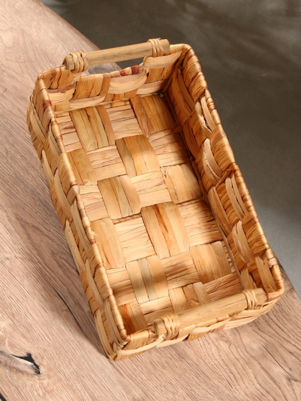 Корзина плетеная 35х20х15 см, водный гиацинт