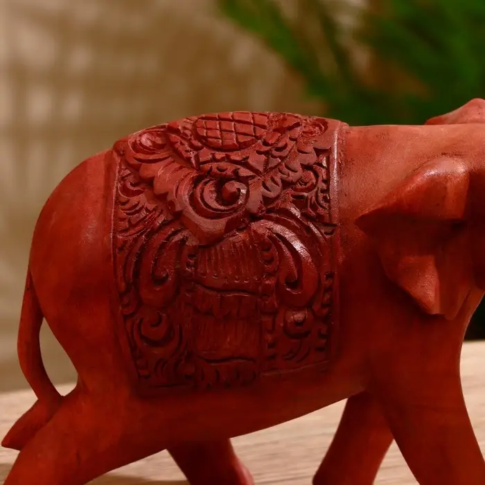 Сувенир дерево "Слон резной" 20х8х16 см