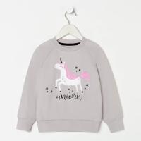 Свитшот для девочки KAFTAN "Unicorn", размер 34 (122-128) Свитшот для девочки KAFTAN "Unicorn", размер 34 (122-128)
