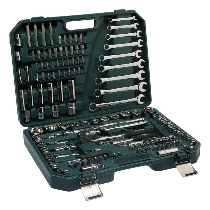 Набор инструментов в кейсе ТУНДРА, автомобильный, CrV, 1/2 Набор инструментов в кейсе ТУНДРА, автомобильный, CrV, 1/2", 1/4", 3/8", 137 предметов