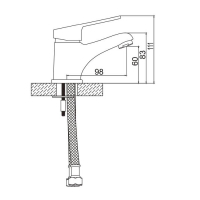 Смеситель для раковины Accoona A89050, однорычажный, хром Смеситель для раковины Accoona A89050, однорычажный, хром