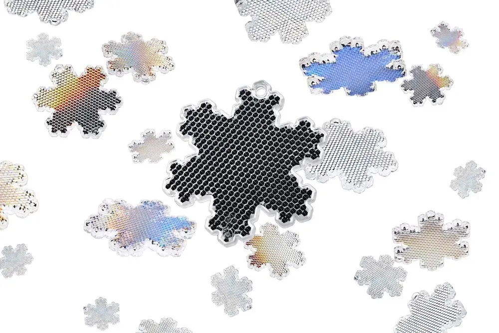 Пешеходный светоотражатель &laquo;Снежинка&raquo;, белый