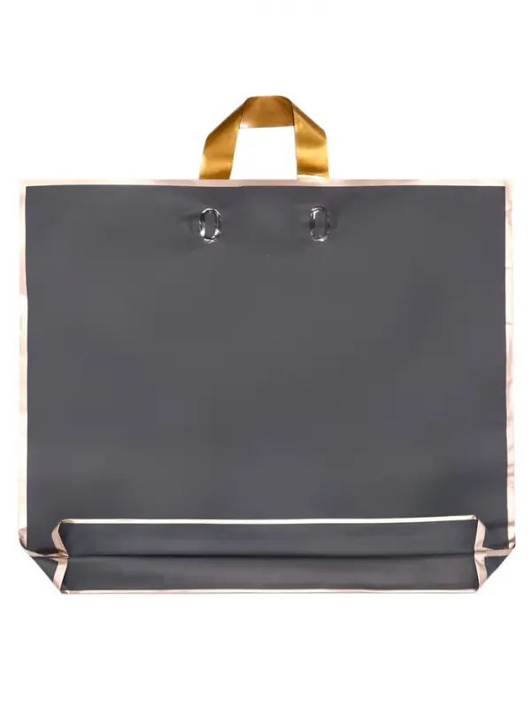 Пакет с петлевой ручкой черный 50 х 41 х 10 см 80 мкм