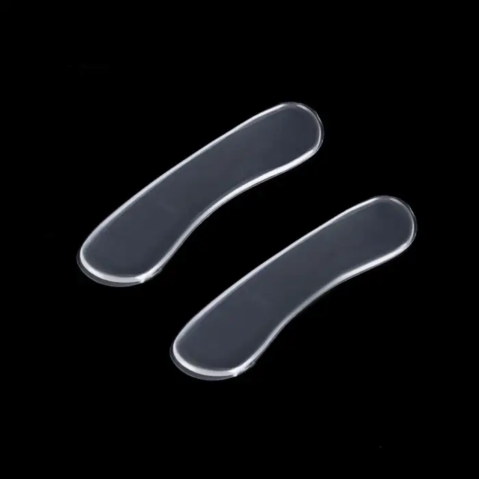 Пяткоудерживатели для обуви, на клеевой основе, силиконовые, 9.8&times;2.5 см, пара, прозрачные