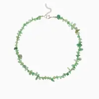 Ожерелье 20 см, цв. зелёный