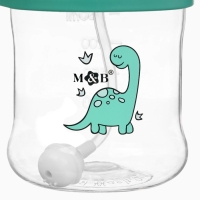 Mum&Baby, Поильник- непроливайка с трубочкой, дракоша, бирюзовый SL-07275B