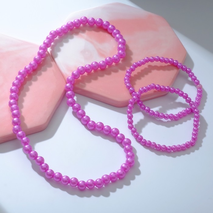 Набор детский &laquo;Выбражулька&raquo; 2 предмета: бусы, браслет, бусинки