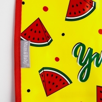 Нагрудник для кормления «Арбузики» непромокаемый на липучке, с карманом Нагрудник для кормления «Арбузики» непромокаемый на липучке, с карманом