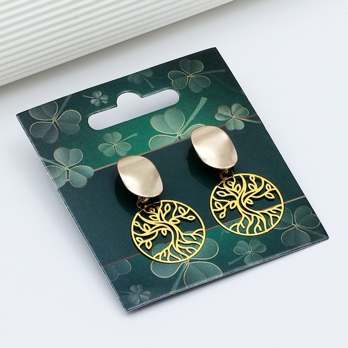 Серьги &laquo;Удача&raquo;, 2.5 х 4 см