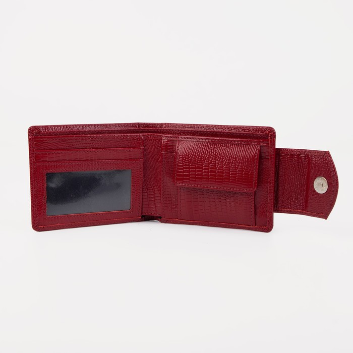 Кошелёк женский на магните, цвет красный