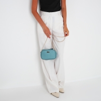 Сумка кросс-боди на молнии, цвет голубой