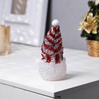 Ёлочная игрушка &laquo;Красный снеговичок&raquo; 8 см, батарейки AG13 (в комплекте), свечение мульти (RGB)