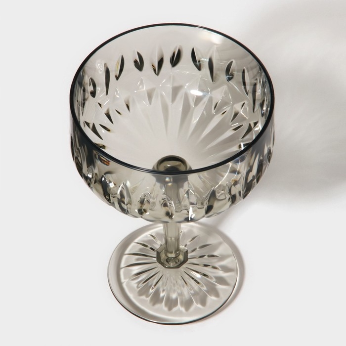 Креманка &laquo;Грани&raquo;, 400 мл, 11&times;15,5 см, цвет серый