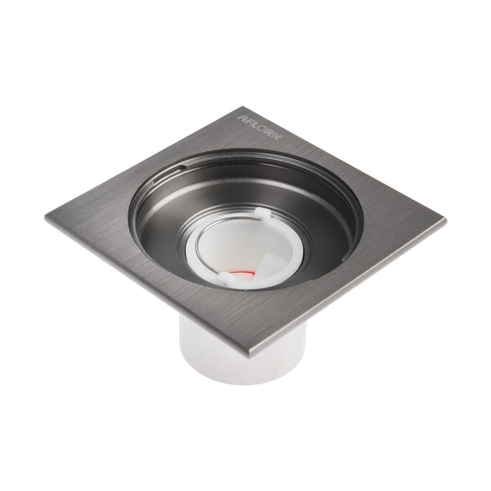 Трап AFLORN AF10510T-10, d=50 мм, вертикальный, 100х100 мм, латунь, графит Трап AFLORN AF10510T-10, d=50 мм, вертикальный, 100х100 мм, латунь, графит