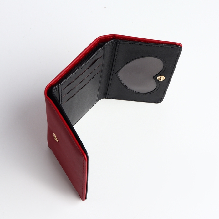 Кошелёк детский на кнопке, цвет красный